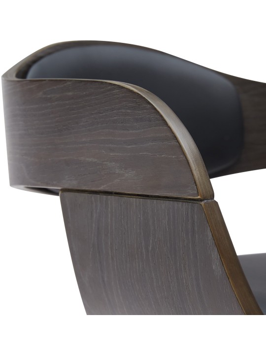 Set van 2 barkrukken Kingston B kunstleer, zwart/grijs