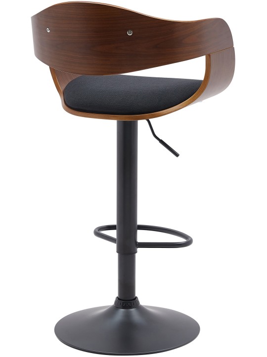 Set van 2 barkrukken Kingston B stof, walnoot/zwart