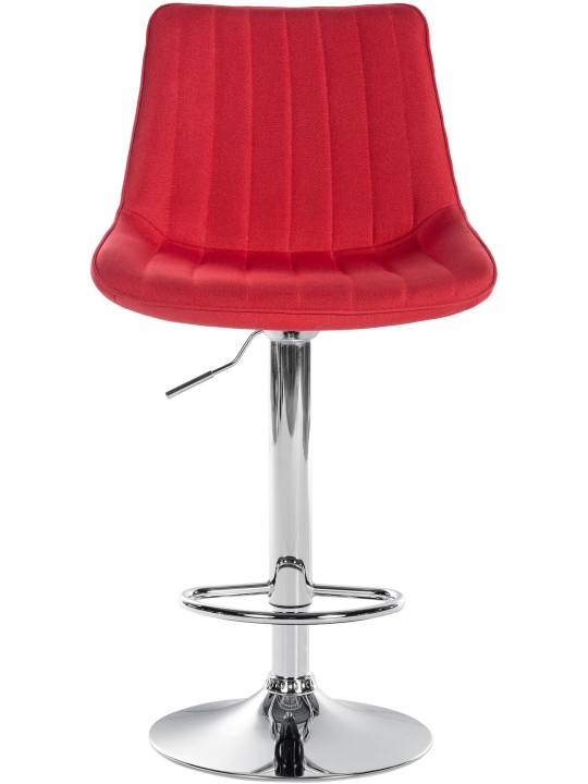 Set van 2 barkrukken Toni stof chroom, rood