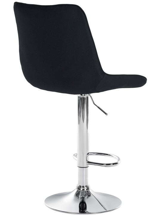 Set van 2 barkrukken Toni stof chroom, zwart