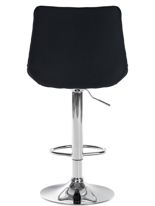 Set van 2 barkrukken Toni stof chroom, zwart