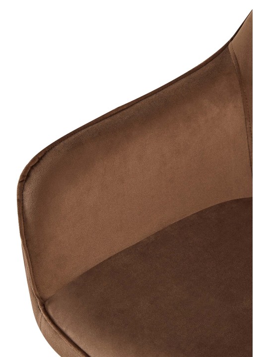Boise fluwelen eetkamerstoel, bruin