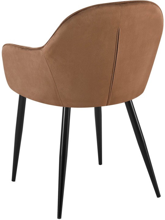 Boise fluwelen eetkamerstoel, bruin