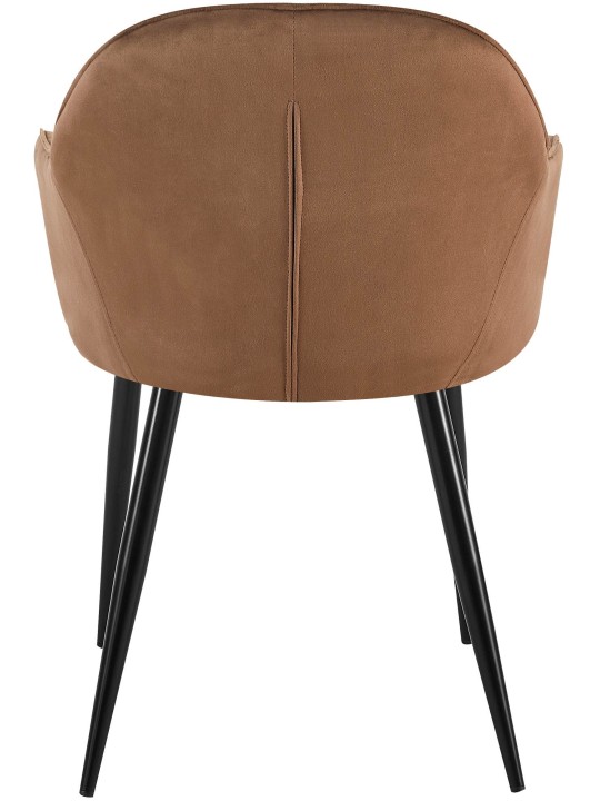 Boise fluwelen eetkamerstoel, bruin