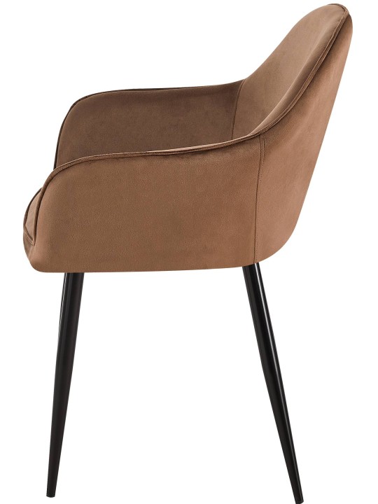 Boise fluwelen eetkamerstoel, bruin