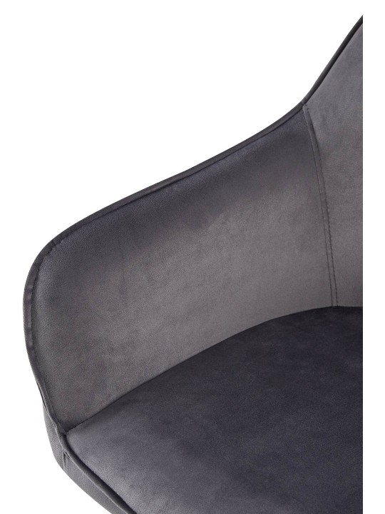 Boise fluwelen eetkamerstoel, donkergrijs