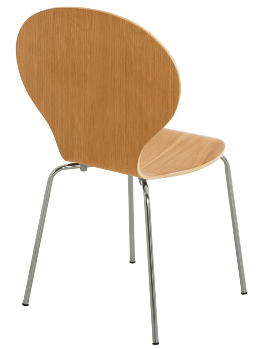 Bezoekersstoel Diego, eiken