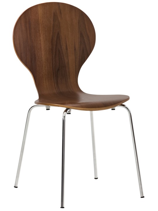 Bezoekersstoel Diego, walnoot