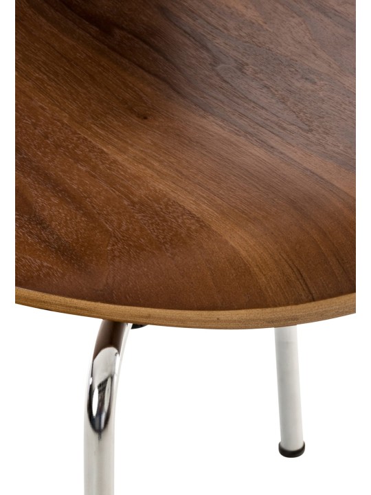 Bezoekersstoel Diego, walnoot