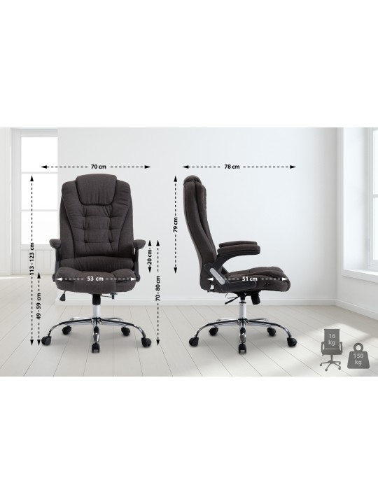 Bureaustoel Thor stof, donkergrijs