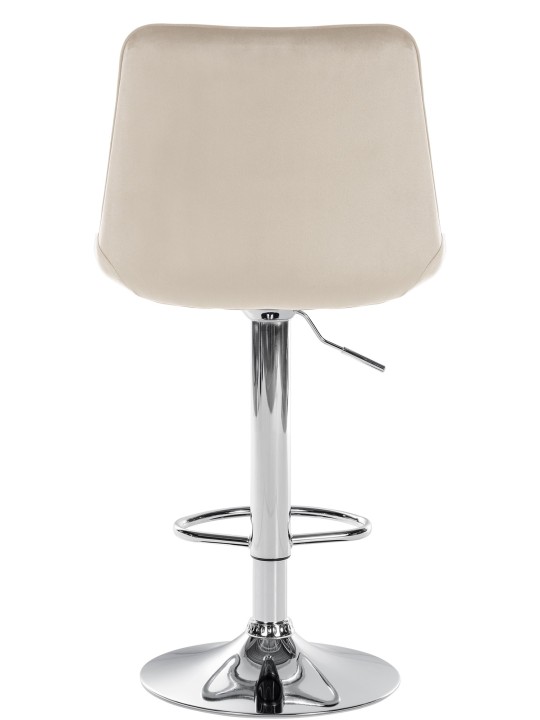 Set van 2 barkrukken Toni fluweel chroom, crème