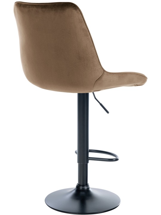 Set van 2 barkrukken Toni fluweel, bruin