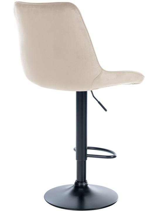 Set van 2 barkrukken Toni fluweel, crème