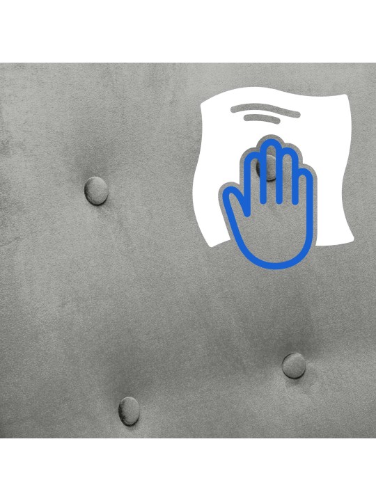 Schommelstoel Sanka fluweel, grijs