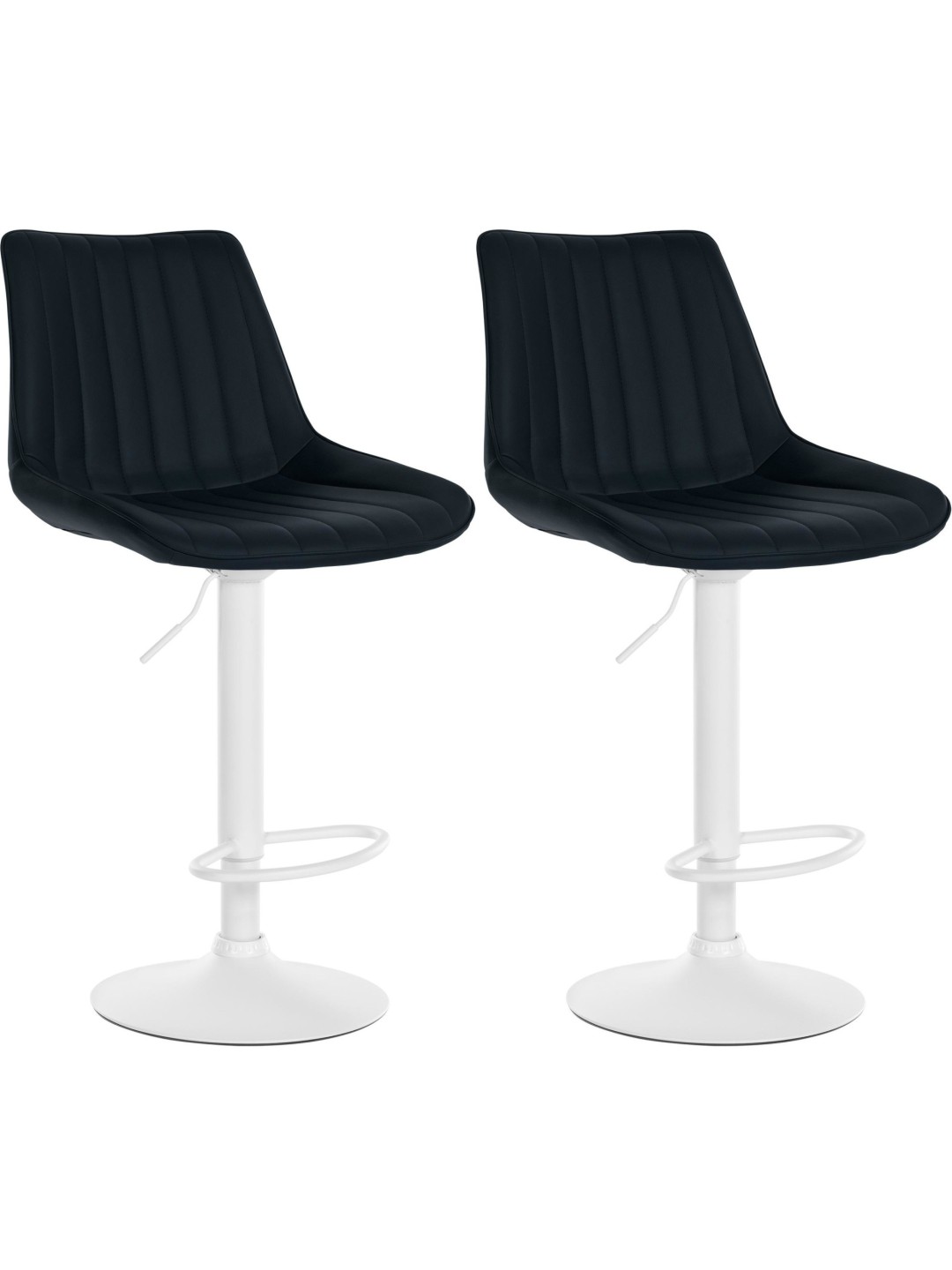 Set van 2 barkrukken Toni kunstleer, zwart
