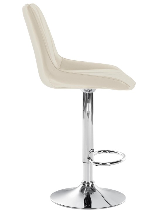 Set van 2 barkrukken Toni kunstleer chroom, crème