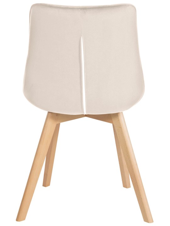 Set van 2 stoelen Brook fluweel, crème