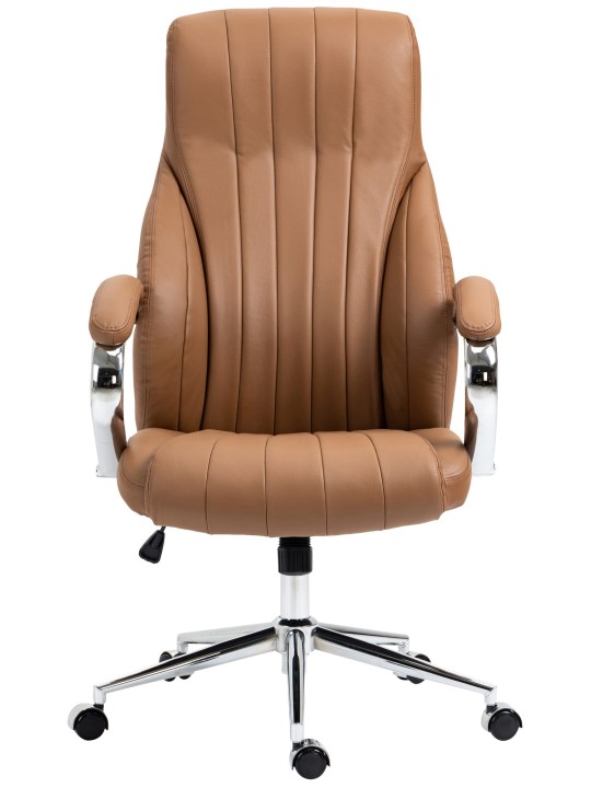 Bureaustoel Wigan echt leer, lichtbruin