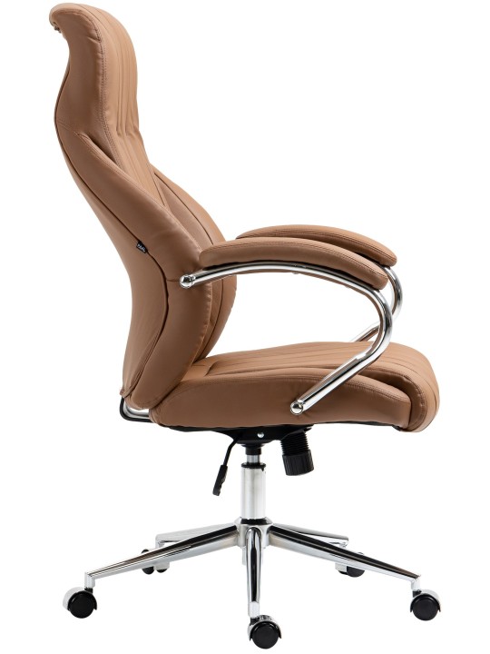 Bureaustoel Wigan echt leer, lichtbruin