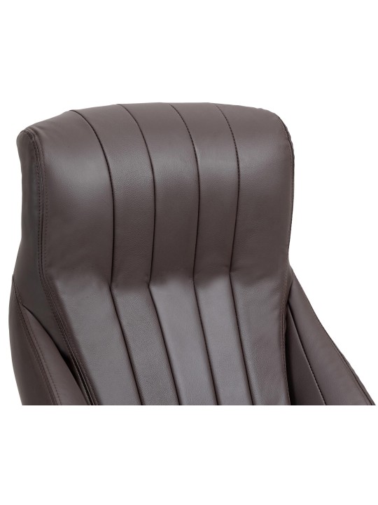 Bureaustoel Wigan echt leer, bruin