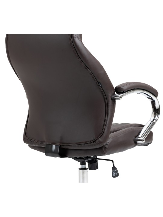 Bureaustoel Wigan echt leer, bruin