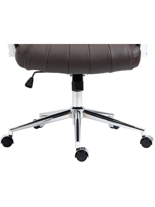 Bureaustoel Wigan echt leer, bruin