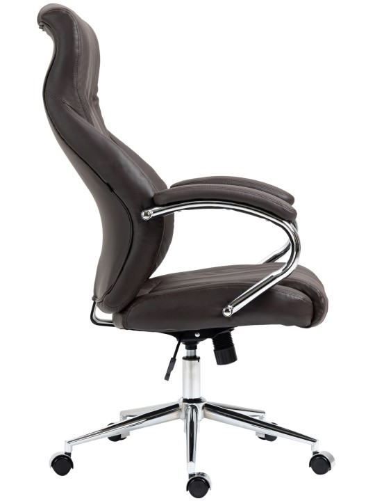 Bureaustoel Wigan echt leer, bruin