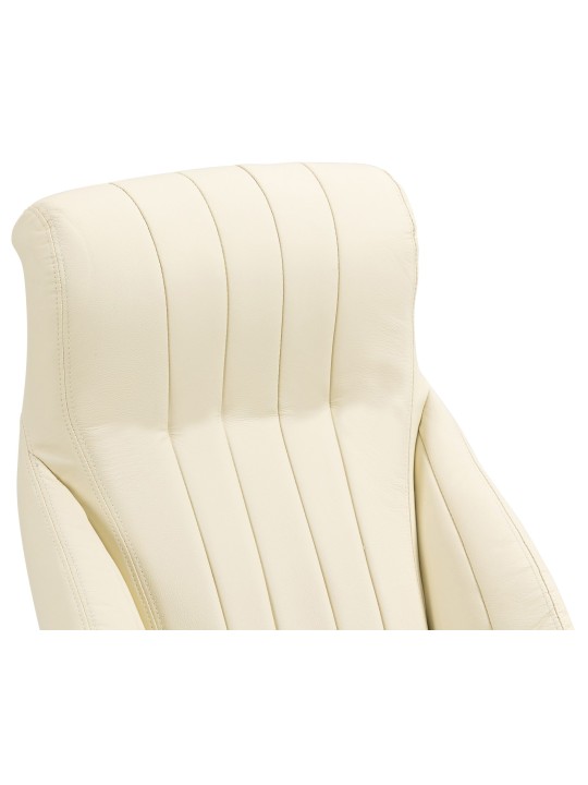 Bureaustoel Wigan echt leer, crème