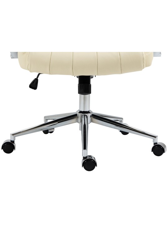 Bureaustoel Wigan echt leer, crème