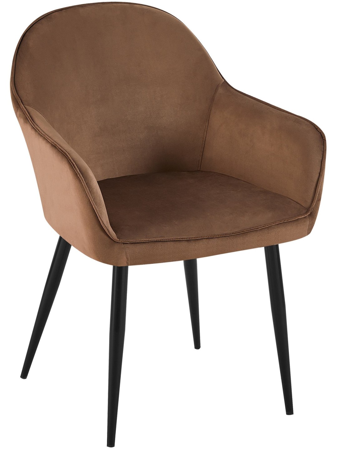 Boise fluwelen eetkamerstoel, bruin
