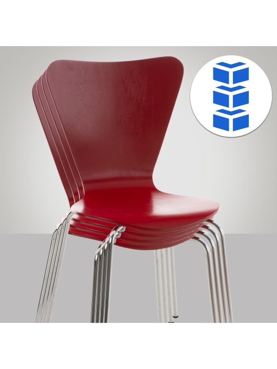 Bezoekersstoel Calisto, rood