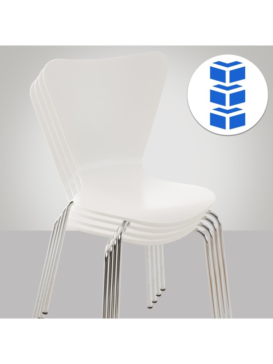 Bezoekersstoel Calisto, wit