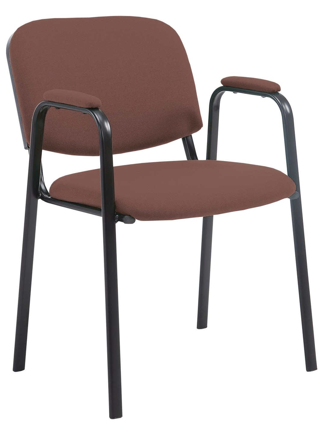 Bezoekersstoel Ken PRO stof, bruin