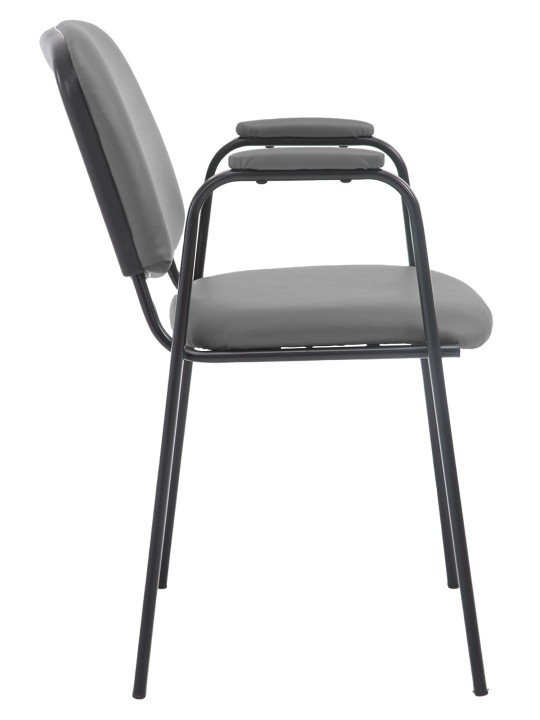 Bezoekersstoel Ken PRO kunstleer, grijs Bezoekersstoel Ken PRO kunstleer, grijs