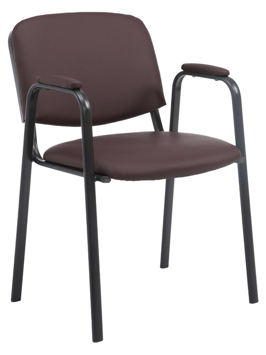 Bezoekersstoel Ken PRO kunstleer, bruin Bezoekersstoel Ken PRO kunstleer, bruin