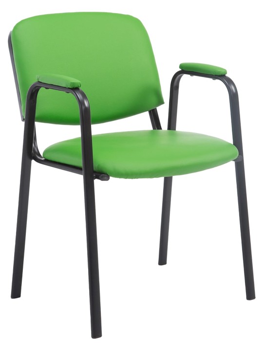 Bezoekersstoel Ken PRO kunstleer, groen Bezoekersstoel Ken PRO kunstleer, groen
