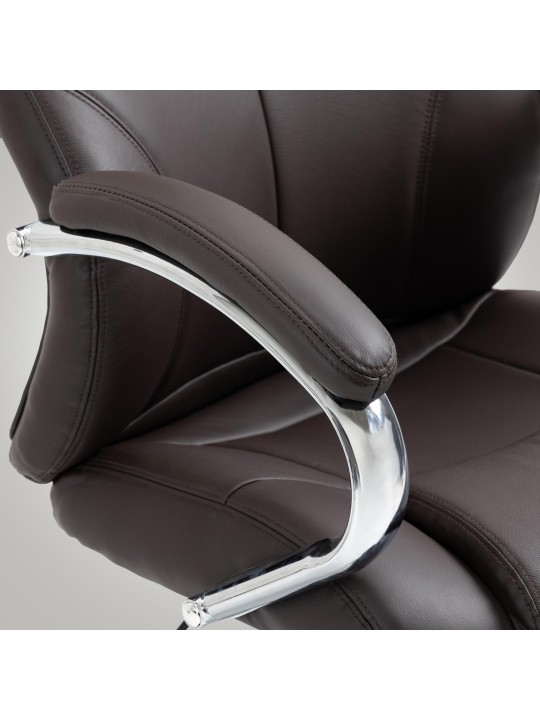 Bureaustoel Salford echt leer, bruin