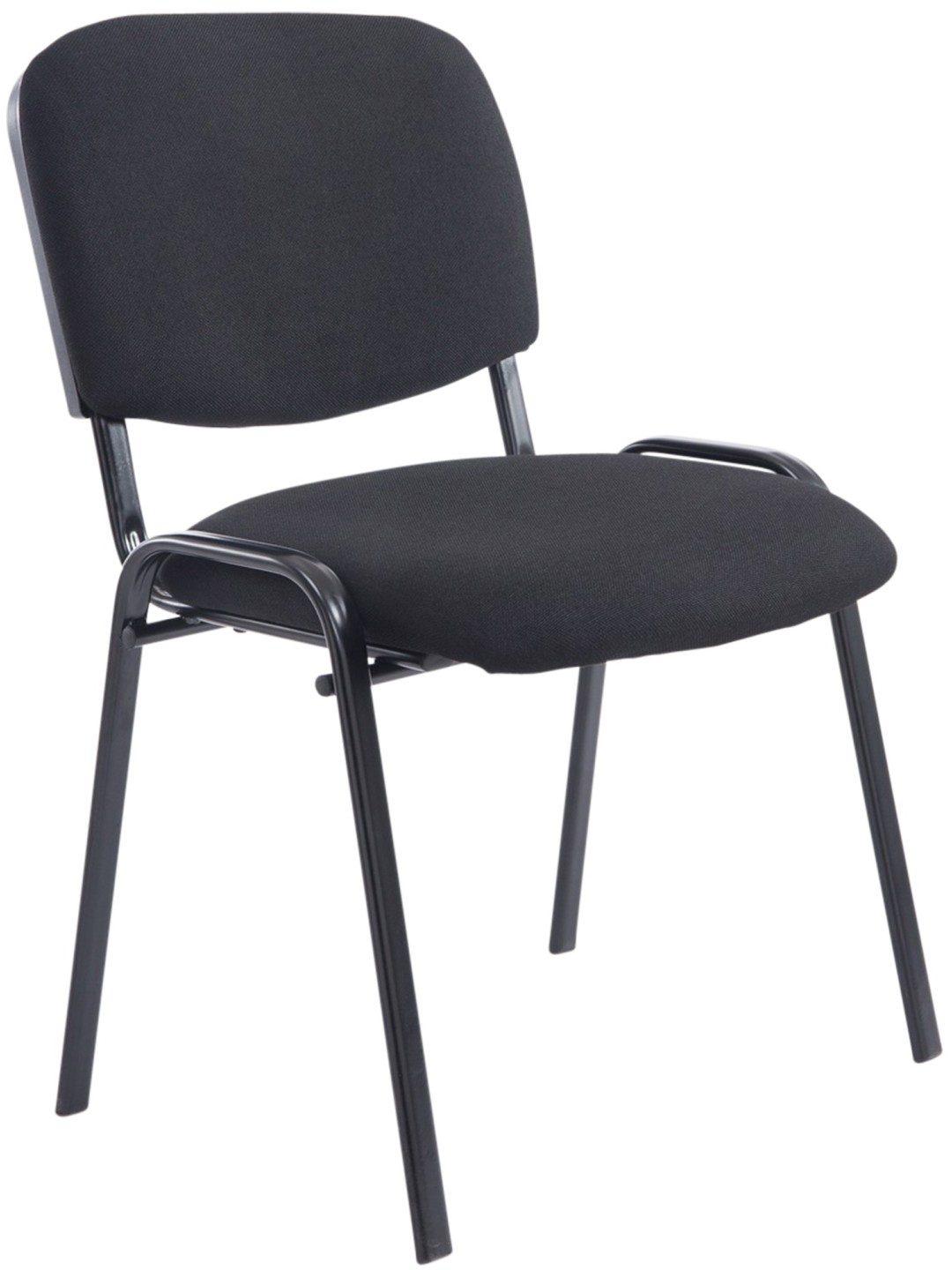 Bezoekersstoel Ken XL stof, zwart