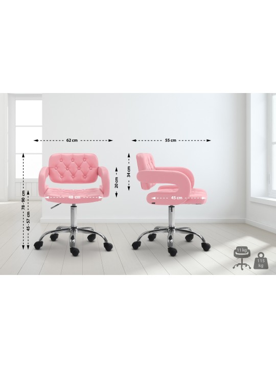 Werkkruk Dublin kunstleer, roze Werkkruk Dublin kunstleer, roze