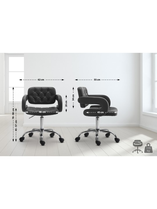 Werkkruk Dublin kunstleer, zwart Werkkruk Dublin kunstleer, zwart