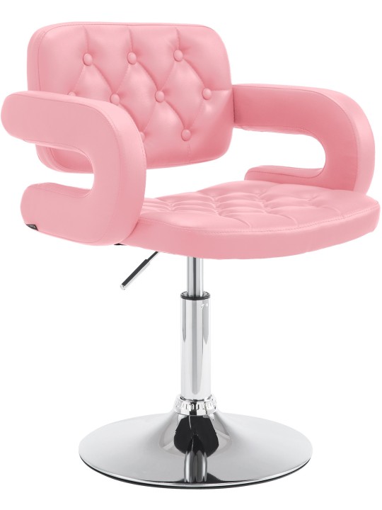 Ligstoel Dublin kunstleer, roze