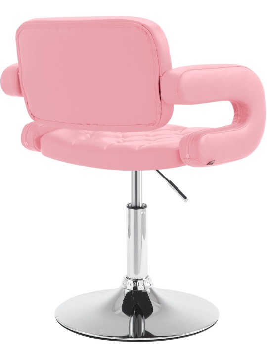 Ligstoel Dublin kunstleer, roze