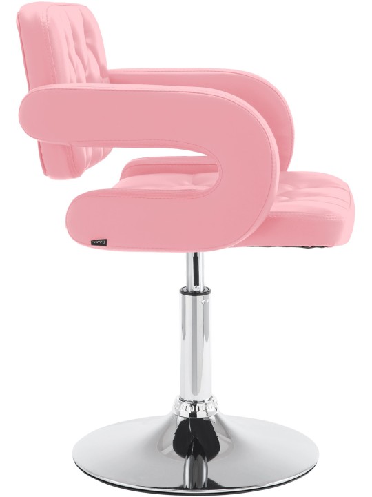 Ligstoel Dublin kunstleer, roze