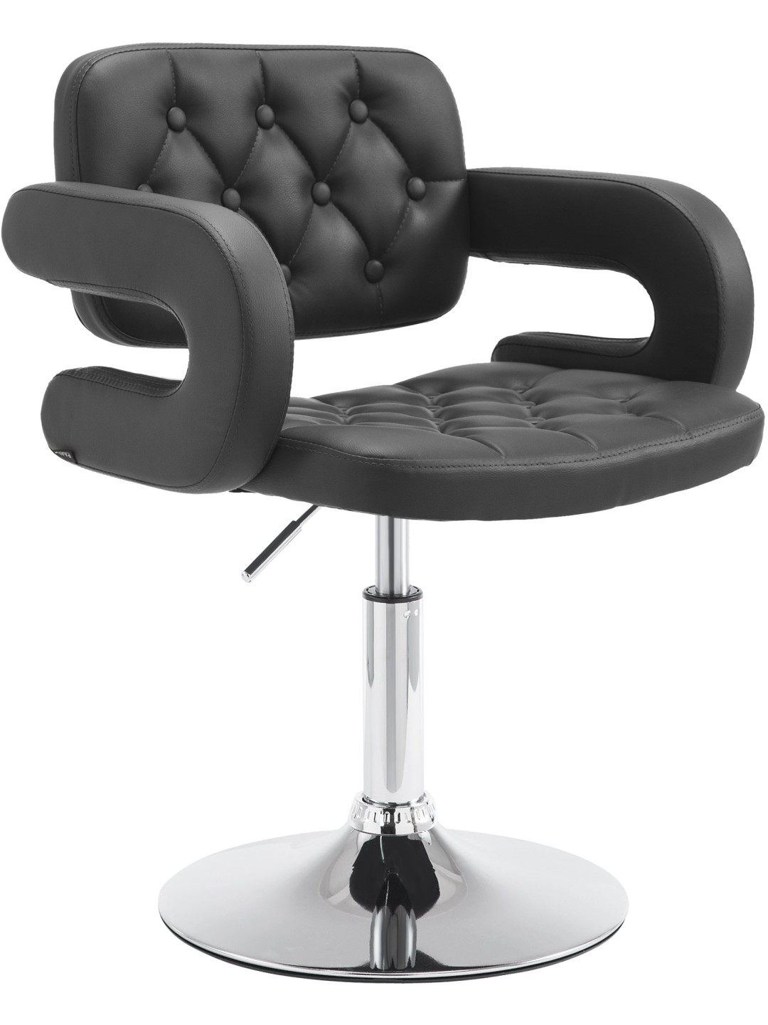 Ligstoel Dublin kunstleer, zwart