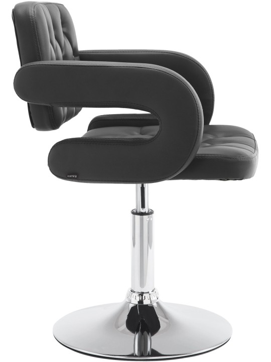 Ligstoel Dublin kunstleer, zwart