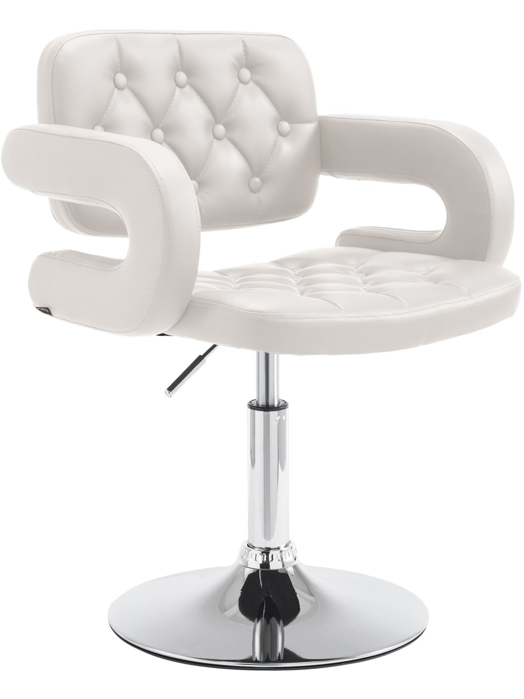 Ligstoel Dublin kunstleer, wit