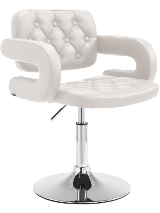 Ligstoel Dublin kunstleer, wit