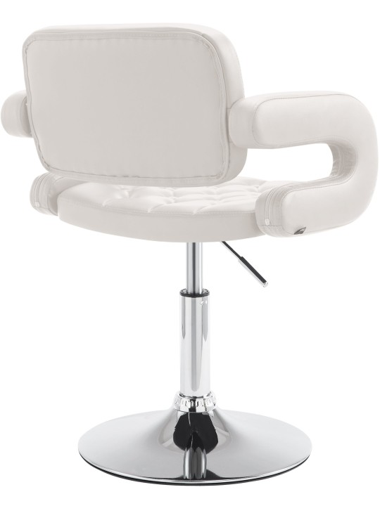 Ligstoel Dublin kunstleer, wit