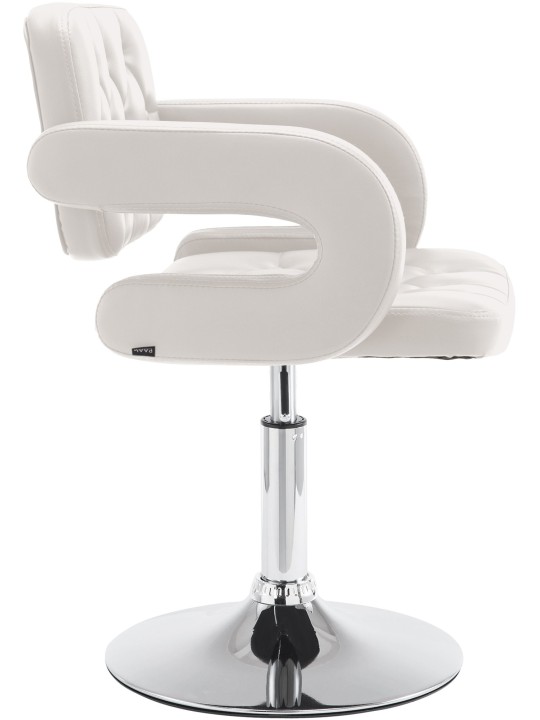 Ligstoel Dublin kunstleer, wit