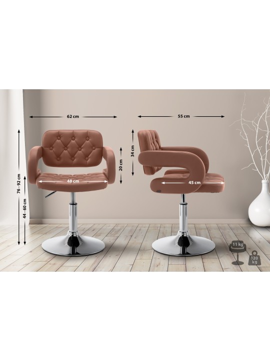 Ligstoel Dublin kunstleer, cognac